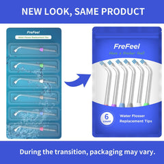 FreFeel etiqueta del producto indicando compatibilidad con múltiples modelos Waterpik