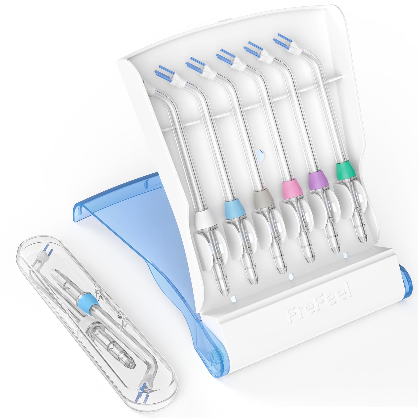FreFeel empaque frontal con 8 boquillas y estuches, organiza recambios