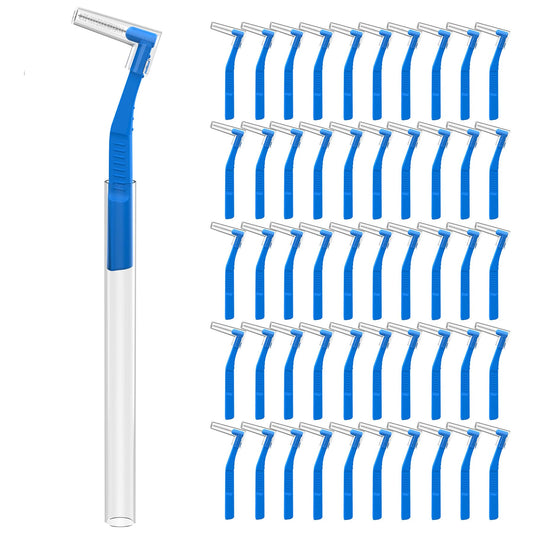 Fremouth cepillo interdental ángulo vista frontal con agarre antideslizante para control