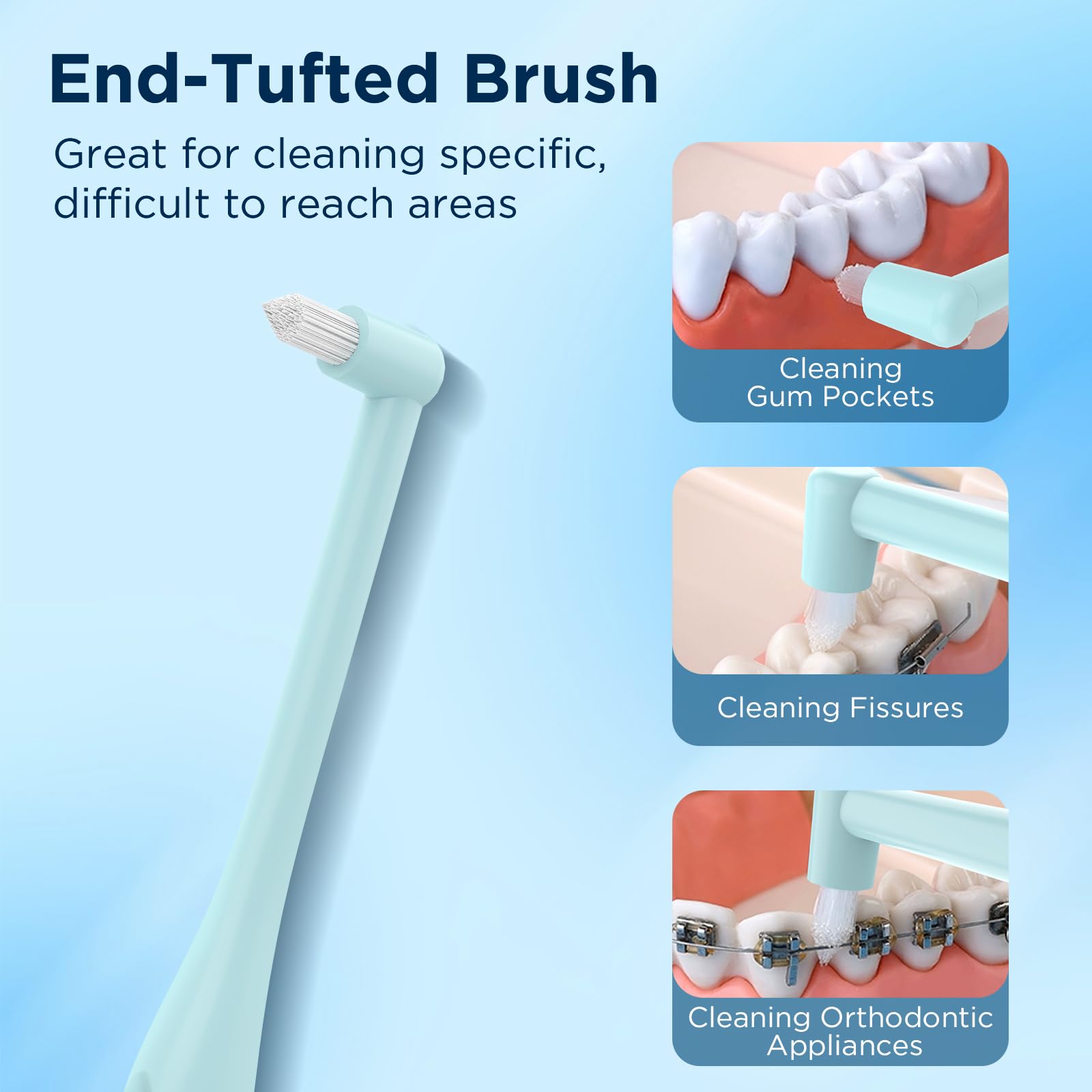 Fremouth detalle de filamentos para limpieza precisa alrededor de brackets