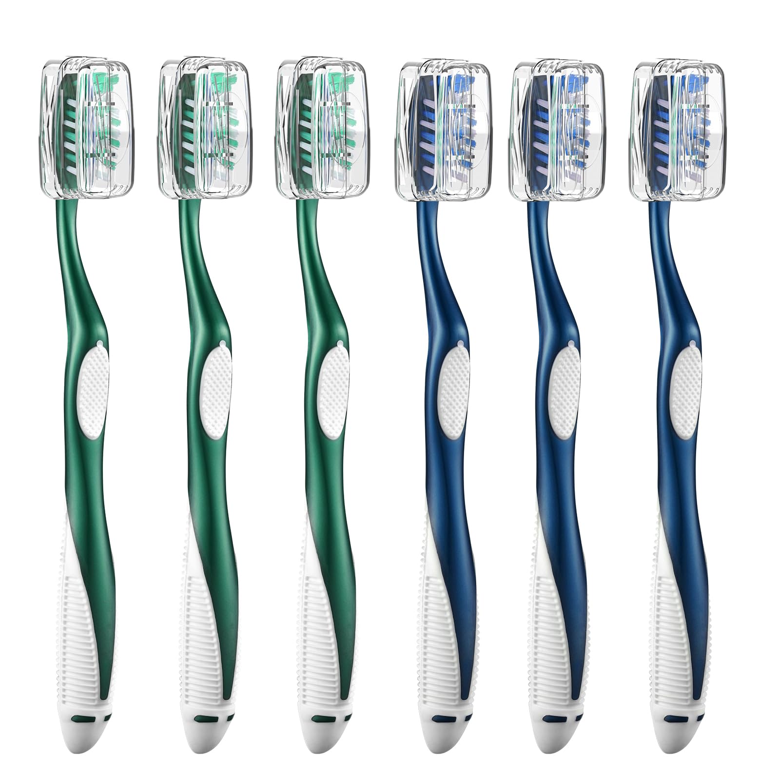 Fremouth pack frontal seis cepillos con fundas, práctico para reemplazo rápido