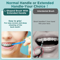 Mango extensible Fremouth conectado al cepillo, mejor alcance posterior