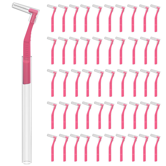 Fremouth pack frontal de 50 cepillos interdentales para limpieza precisa