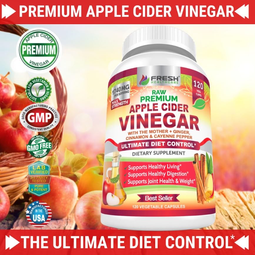 Primer plano de la etiqueta FRESH HEALTHCARE con ingredientes y certificaciones visibles