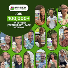 FRESH HEALTHCARE cápsulas en mano para visualizar tamaño y fácil ingestión