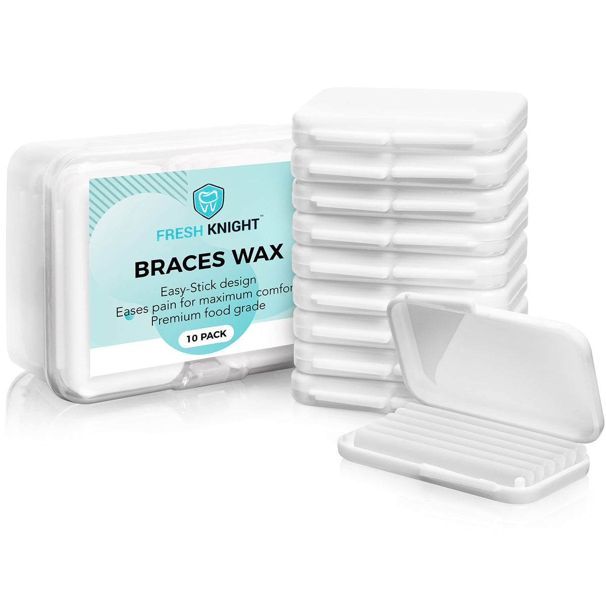 FRESH KNIGHT empaque frontal mostrando 10 estuches y estuche maestro para comodidad