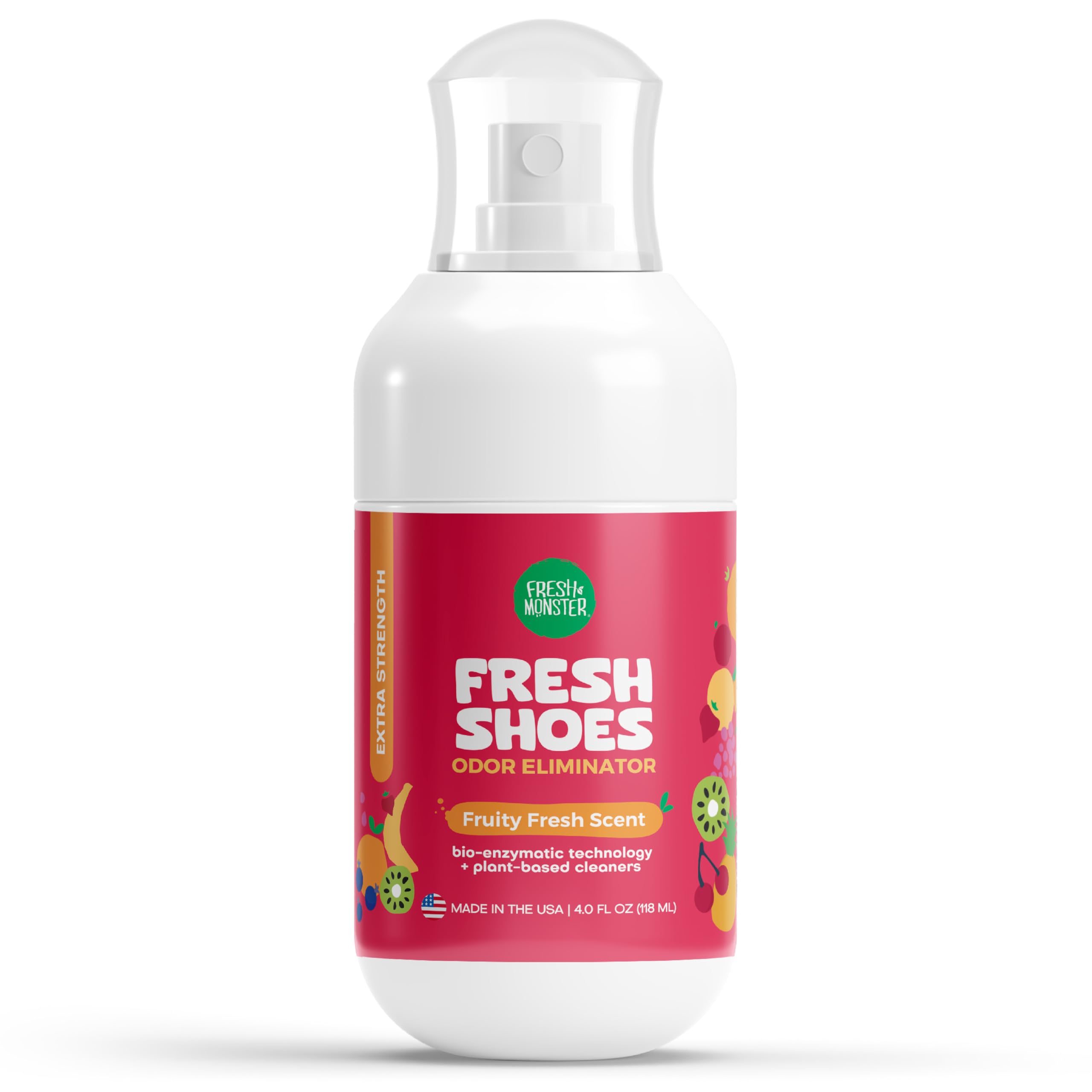 Fresh Monster frasco frontal mostrando diseño y tamaño portátil para soluciones rápidas