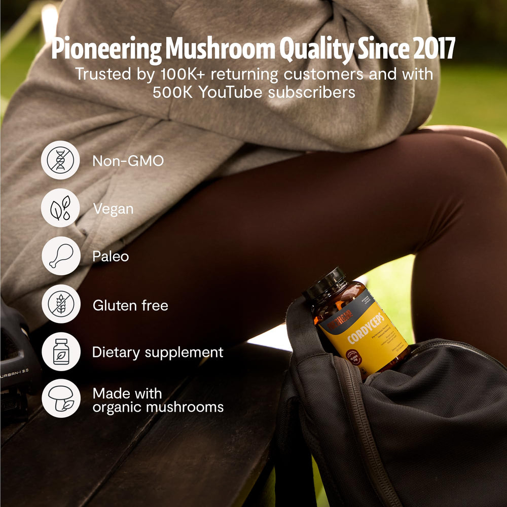 FreshCap Mushrooms ilustración sin rellenos, ingredientes puros