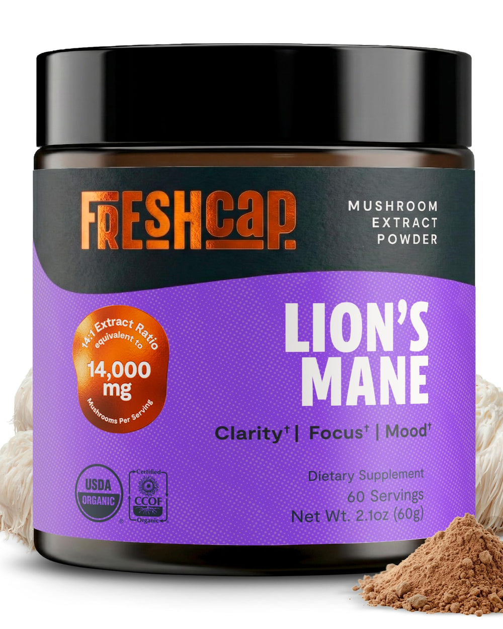 FreshCap frasco frontal mostrando el envase y la marca, confianza inmediata