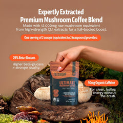 FreshCap Mushrooms taza de café preparado para energía limpia sin nervios