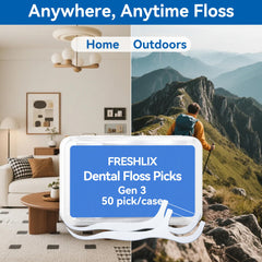 FRESHLIX conjunto de flossers en baño listo para uso diario familiar