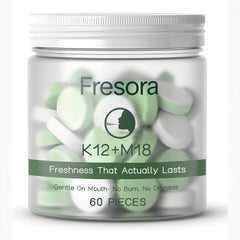 FRESORA frasco frontal mostrando 60 pastillas y beneficio de comodidad diaria