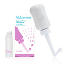 Frida Mom vista frontal del bidé portátil gris, limpieza cómoda