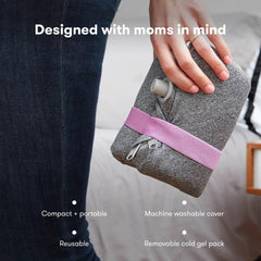 Frida Mom funda lavable mostrando etiqueta y limpieza fácil
