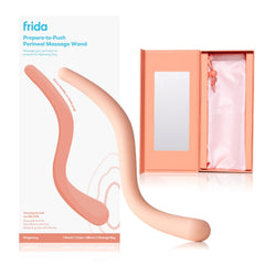 Frida Mom empaque frontal de la varilla de masaje con guía visible y confianza