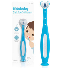 Frida Toothhugger vista frontal del empaque mostrando el cepillo azul y beneficios
