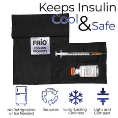 FRIO en uso con pen de insulina dentro, transporte seguro y discreto