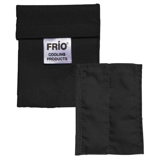 FRIO funda mini frontal en negro mostrando cierre y diseño, protección portátil
