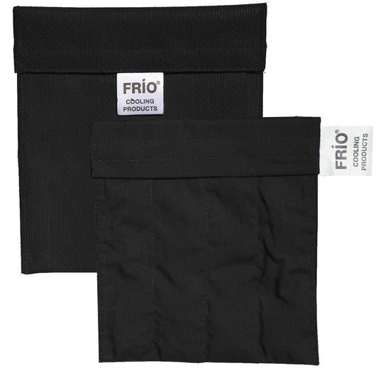FRIO estuche frontal negro mostrando diseño compacto y transporte seguro
