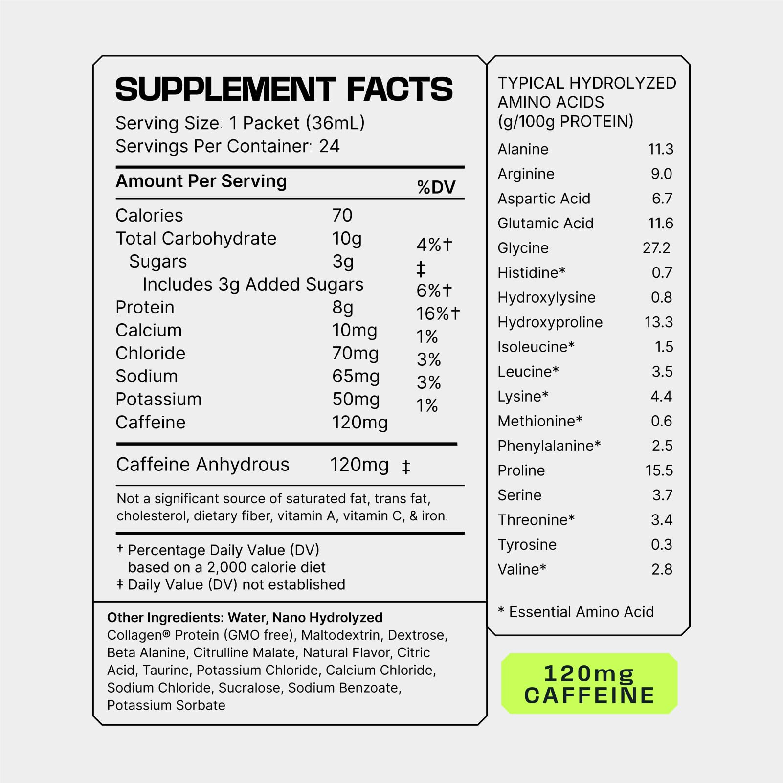 Etiqueta de Frog Fuel con ingredientes clave y sin sustancias prohibidas