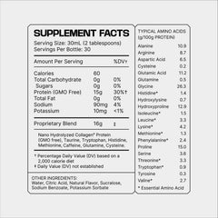 Frog Fuel etiqueta nutricional enfocada en 15g proteína y sin azúcares