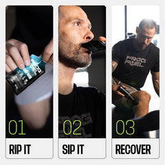 Frog Fuel en uso tras entrenamiento en gimnasio para recuperación rápida