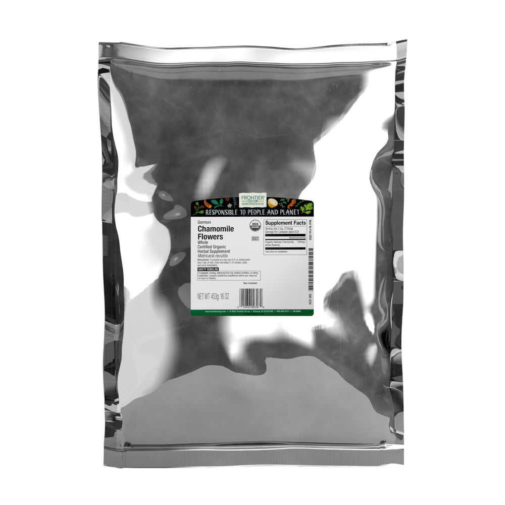 Frontier Co-op bolsa frontal de manzanilla orgánica, presentación práctica