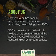 Frontier Co-op etiqueta con certificaciones orgánica y kosher visible