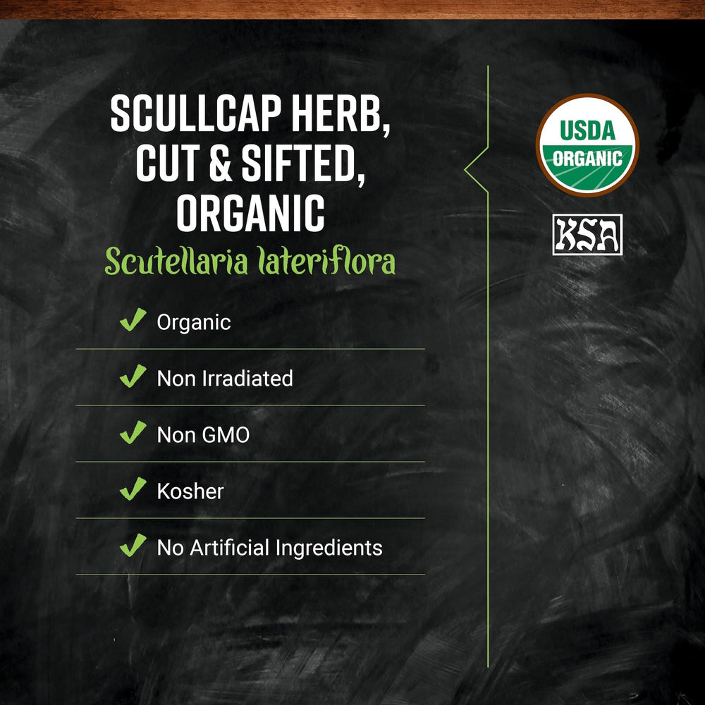 Frontier Co-op textura cercana de hoja y flor seca útil para infusiones