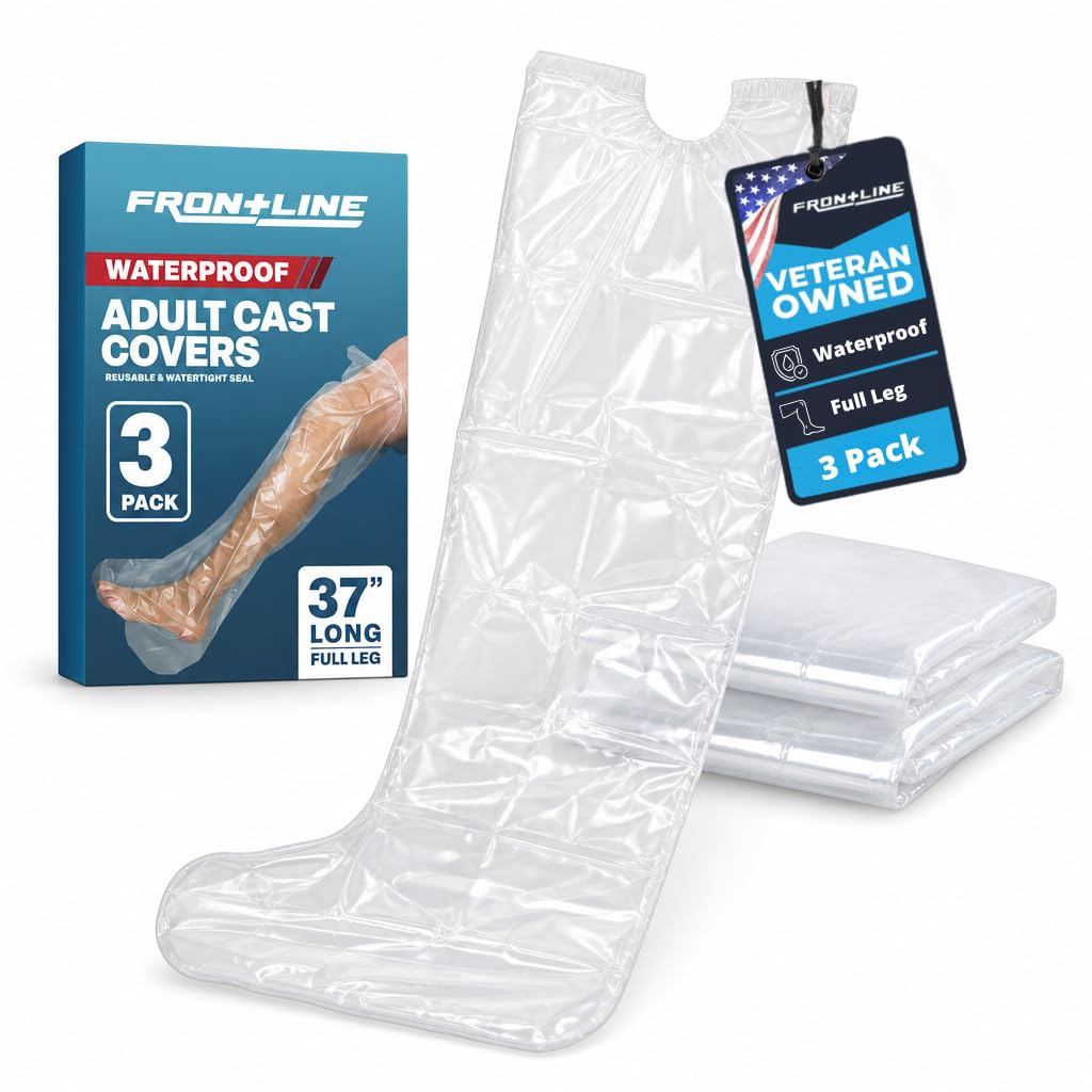 FRONTLINE empaque frontal mostrando funda impermeable y beneficio de protección