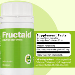Fructaid en mesa con frutas sugiriendo disfrutar frutas sin malestar