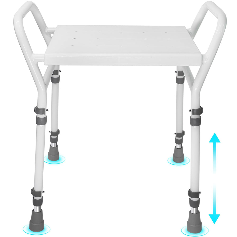 FstChoyis silla de ducha frontal mostrando su estabilidad y diseño