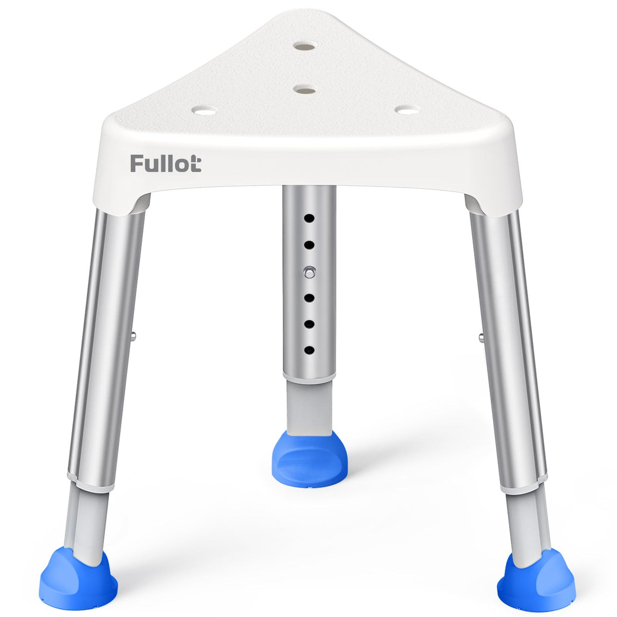 FULLOT silla de ducha frontal mostrando diseño compacto y ahorro de espacio