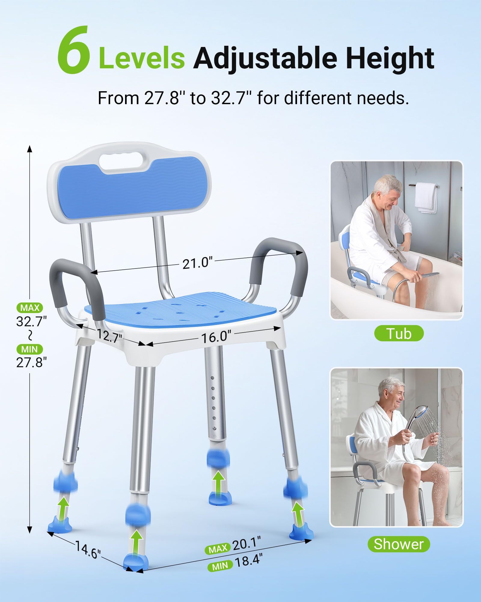FULLOT silla instalada en baño real demostrando uso seguro y accesible