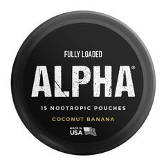Etiqueta de ingredientes de Fully Loaded Alpha mostrando Alpha GPC y L‑Tyrosine
