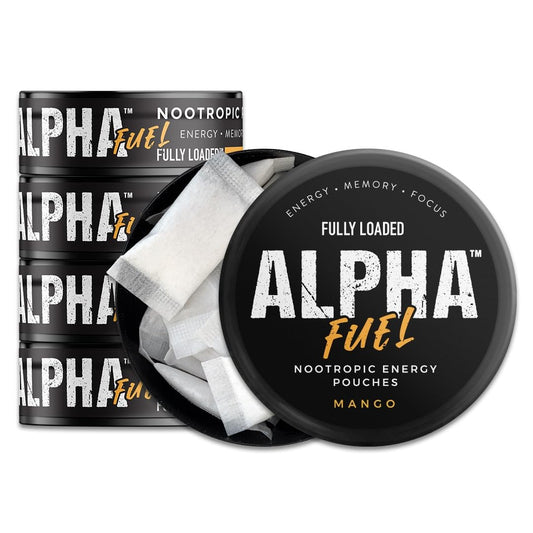 Fully Loaded lata frontal mango, muestra sabor vibrante y conveniencia