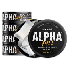 Fully Loaded lata frontal mango, muestra sabor vibrante y conveniencia