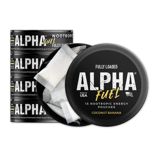 Fully Loaded Alpha Fuel lata frontal mostrando diseño y facilidad de transporte