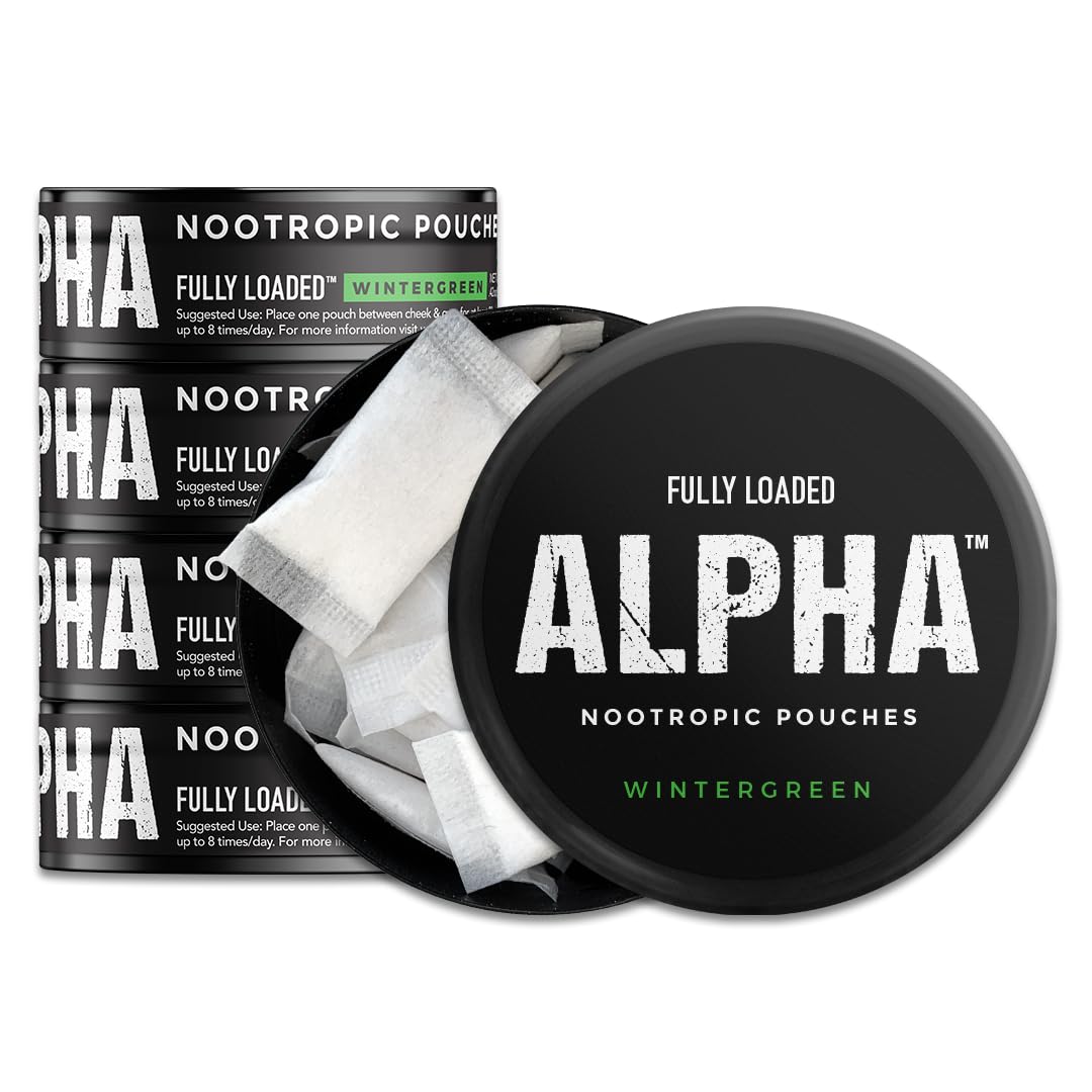 Fully Loaded Alpha lata frontal wintergreen mostrando diseño claro y beneficios