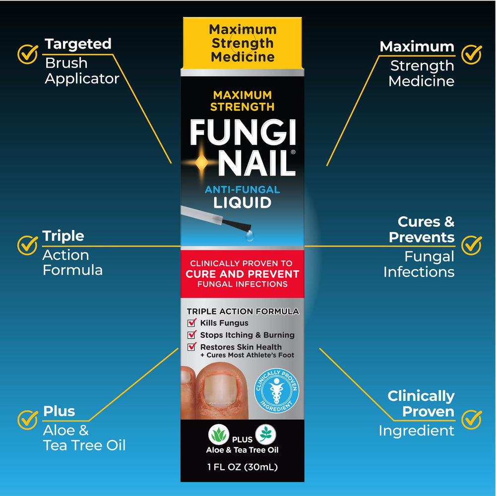 Fungi-Nail botella con aplicador de punta para aplicación precisa