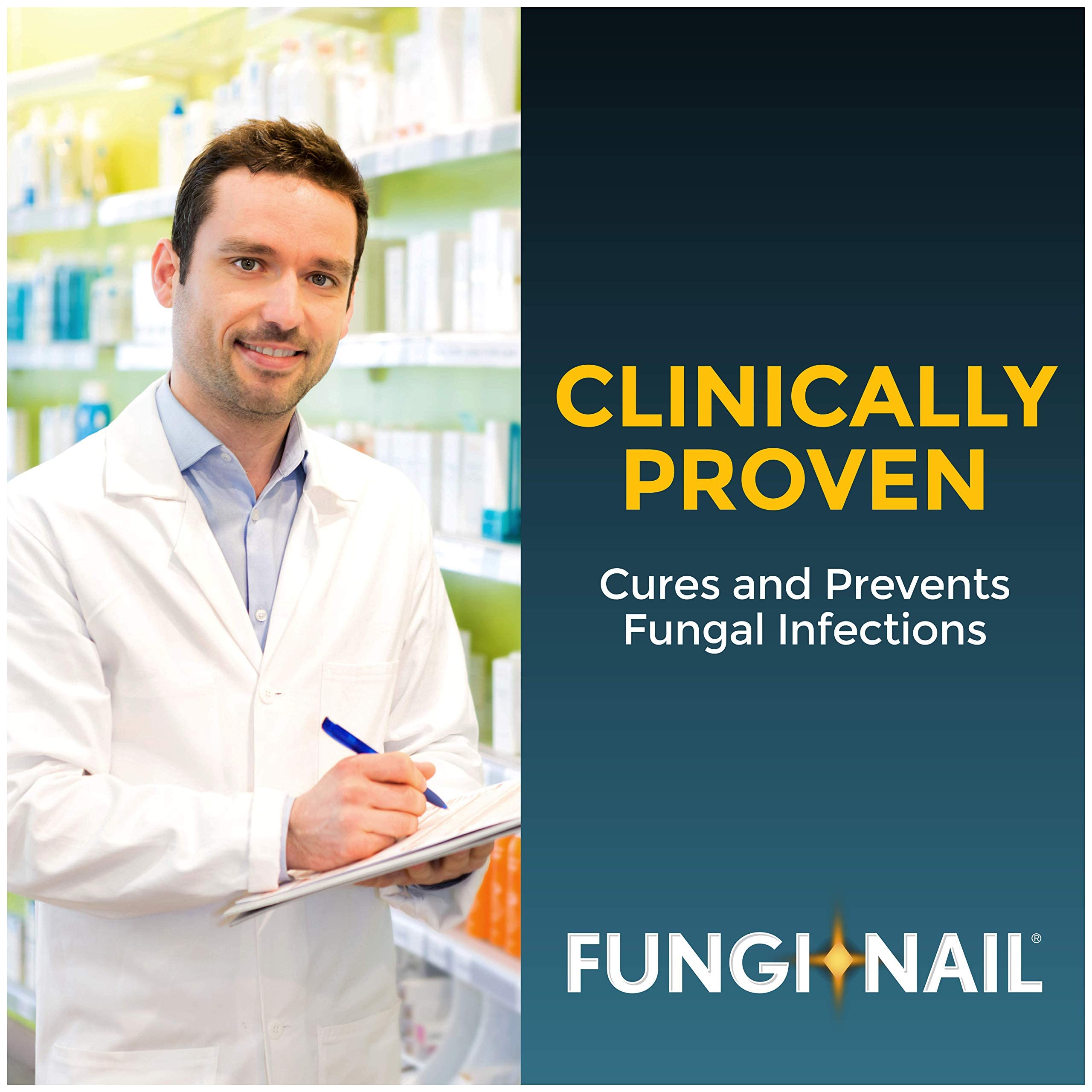 Fungi-Nail comparación de tamaño con moneda para referencia y portabilidad fácil