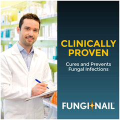 Fungi-Nail comparación de tamaño con moneda para referencia y portabilidad fácil