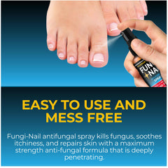 Fungi-Nail junto a una moneda para comparar tamaño compacto y portabilidad