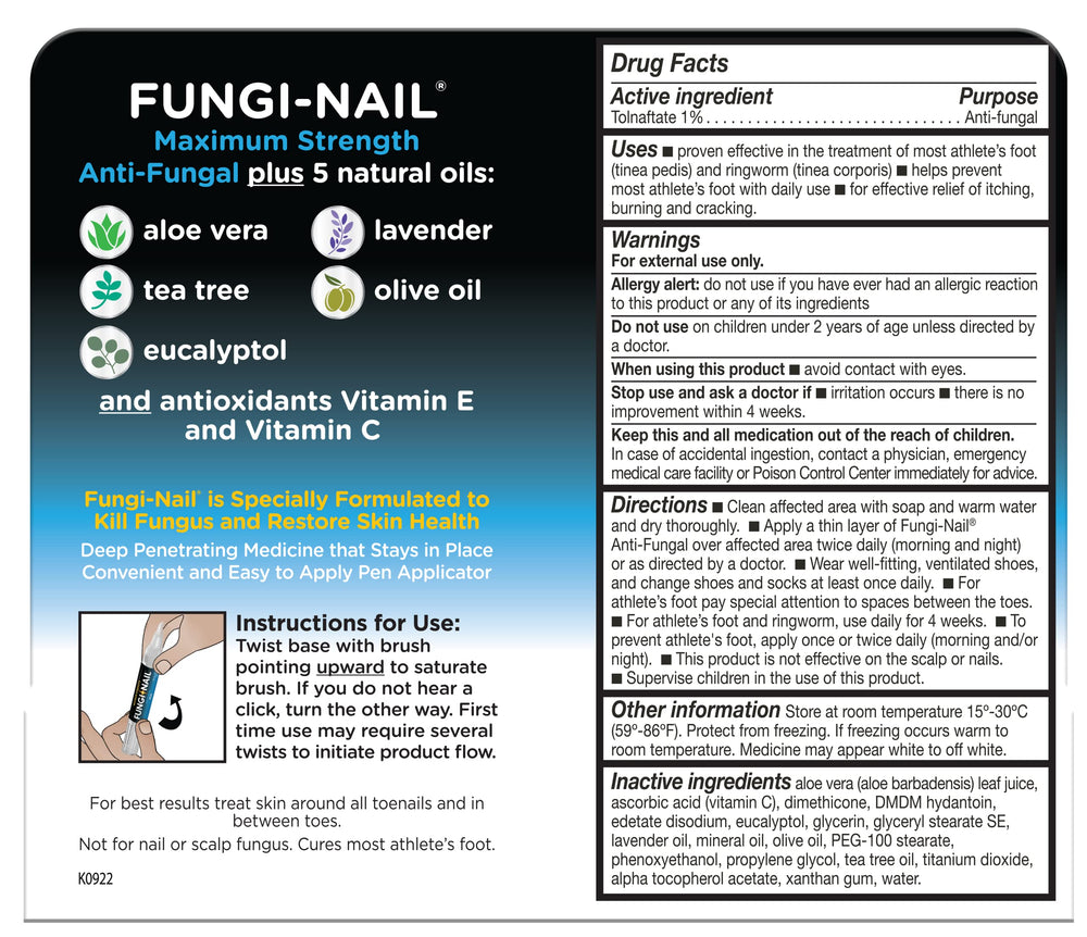 Fungi-Nail aplicador tipo bolígrafo detalle de punta para aplicación precisa