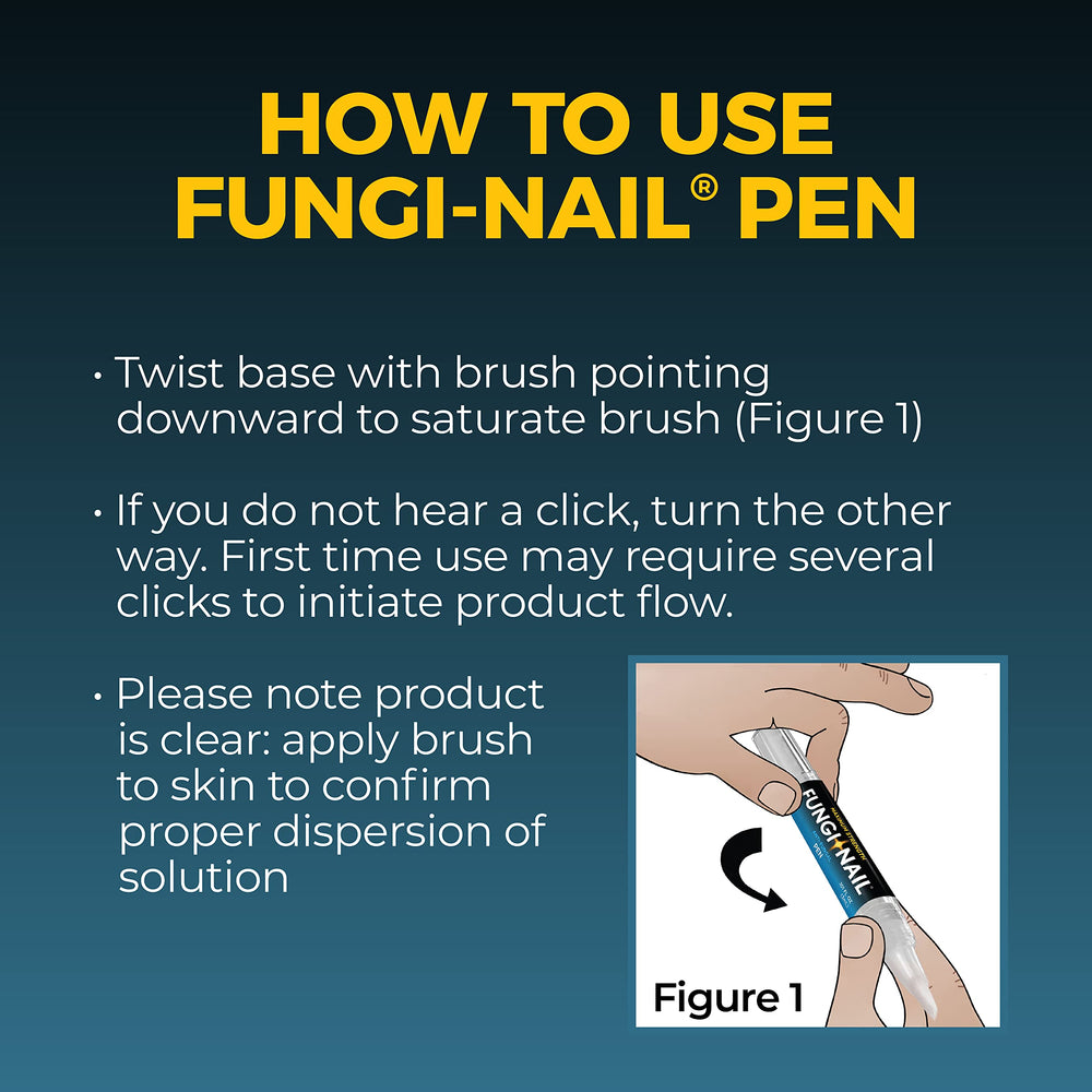 Fungi-Nail comparación de tamaño del bolígrafo para viaje y guardado