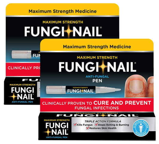 Fungi-Nail pen frente del empaque mostrando diseño y beneficio localizado