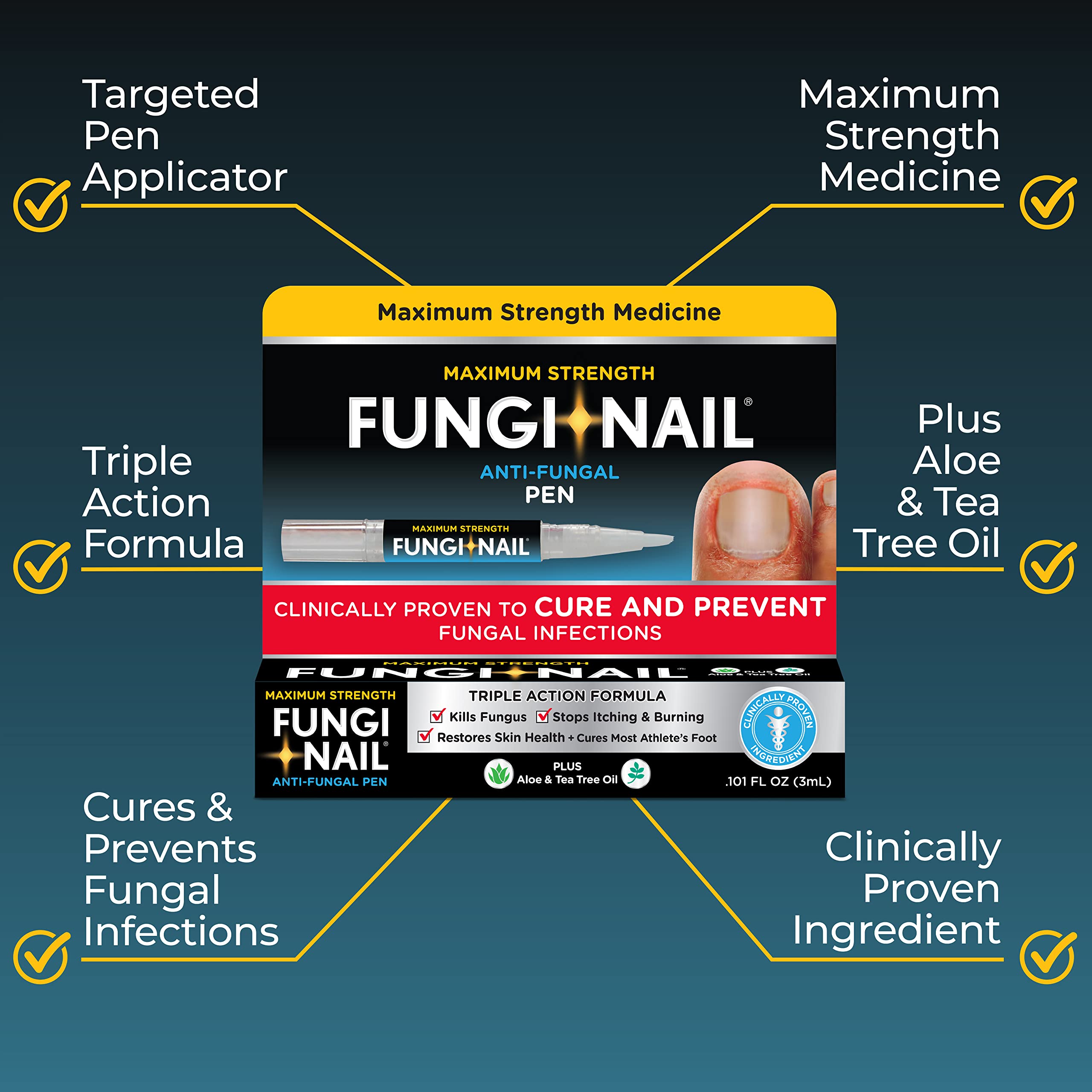 Fungi-Nail pack de dos pens para tratamiento continuo y práctico