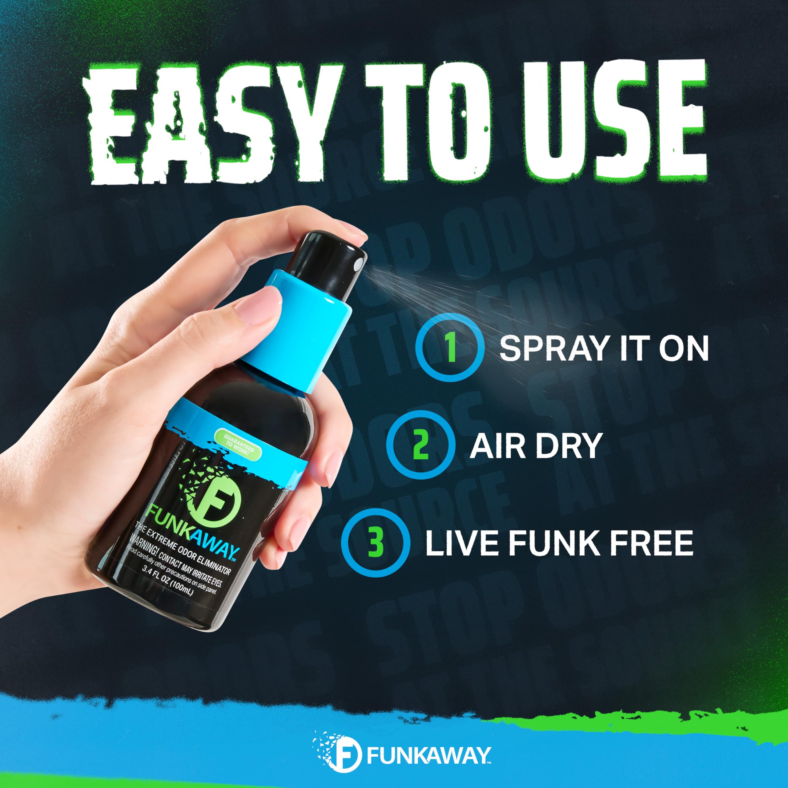 FunkAway comparación de tamaño en una mano, ideal para viaje y bolso