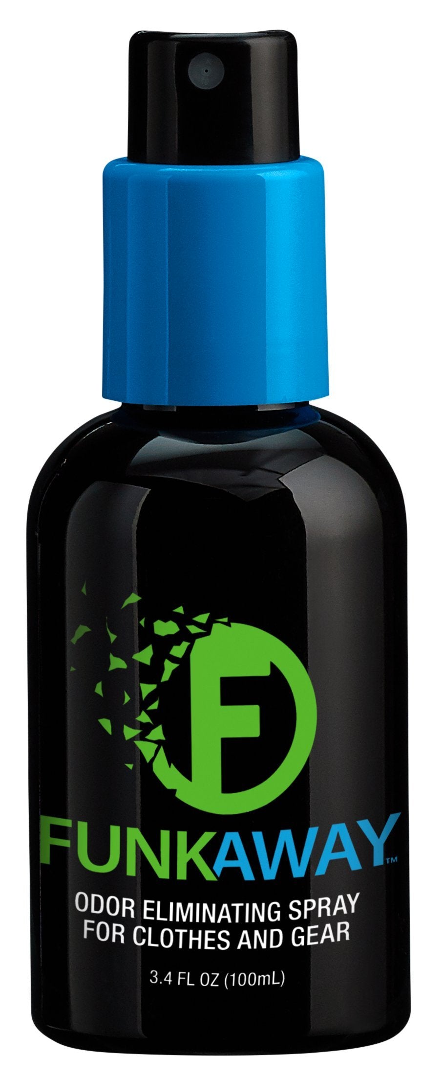 FunkAway envase frontal tamaño viaje muestra portabilidad y acción rápida