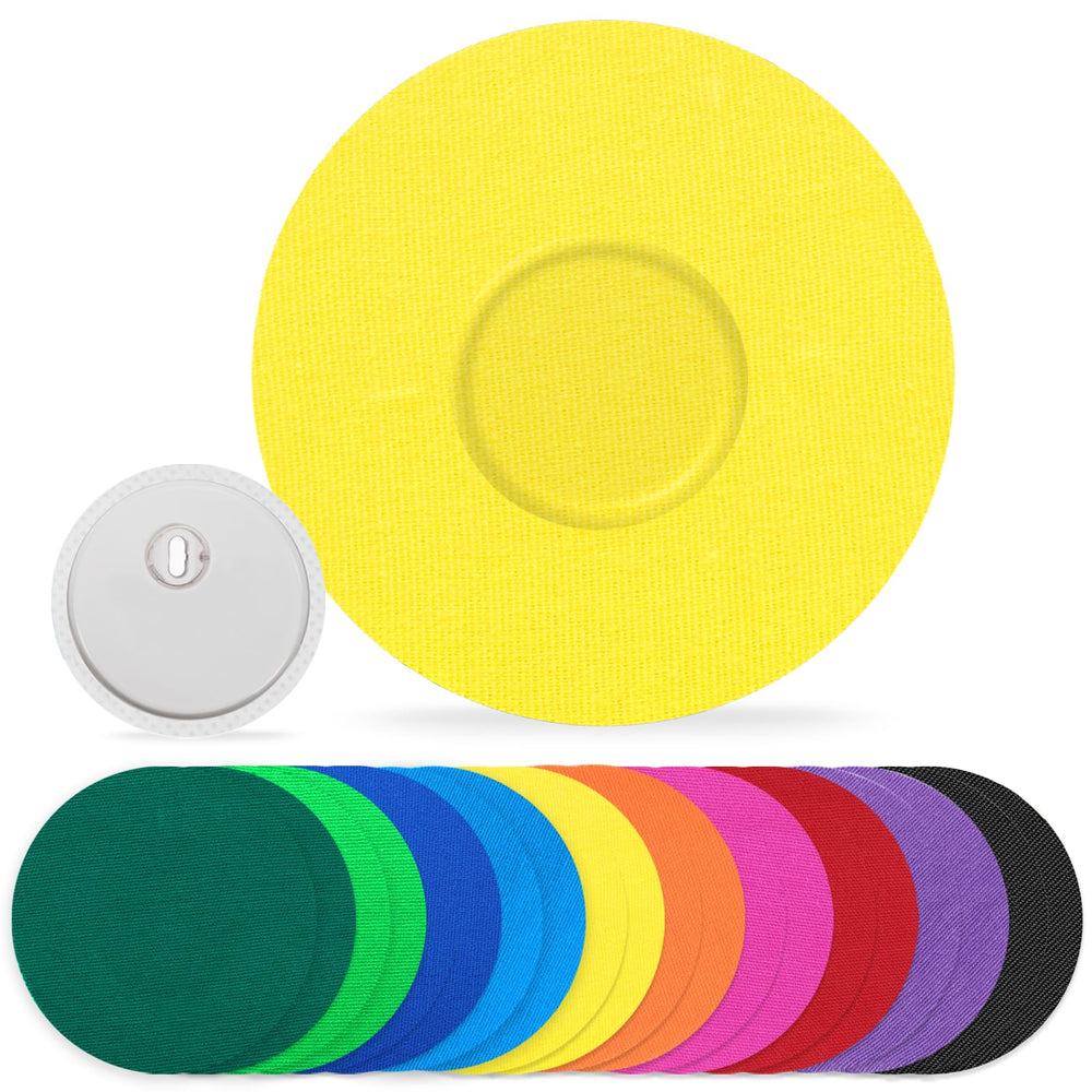 funpatch empaque frontal mostrando 20 fundas multicolor, protección y conveniencia